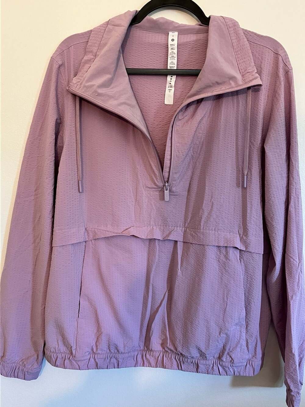 Lululemon Pack Light Pullover 1/2 Zip Packable Jacket in Dusty Rose